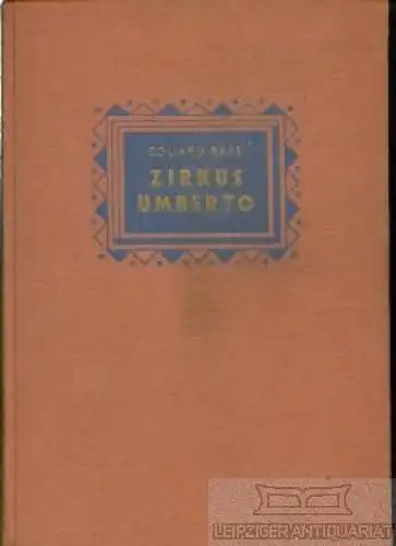 Buch: Zirkus Umberto, Bass, Eduard. 1954, Artia Verlag, gebraucht, gut