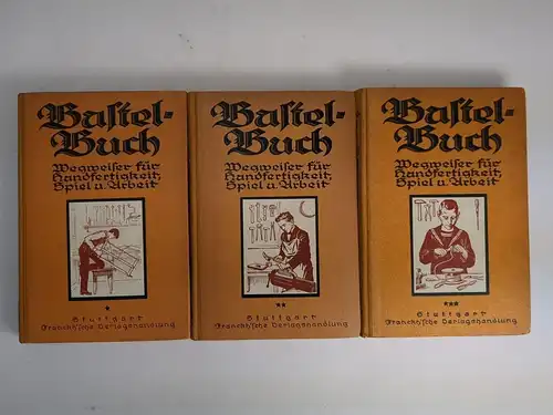 Buch: Das Bastelbuch 1-3, Fritz Seitz (Hrsg.), Franckh'scher Verlag, 3 Bände