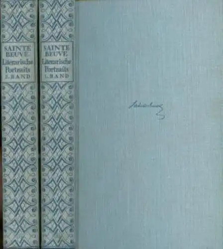 Buch: Literarische Portraits aus Frankreich... Sainte-Beuve, 1923, Frankfurter