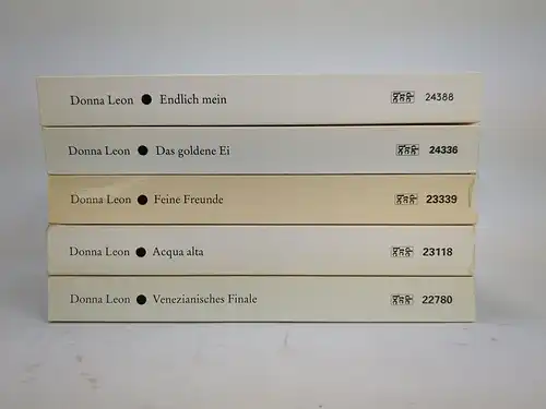 5 Bücher Donna Leon,  Commissario Brunetti, Fälle 1, 5, 9, 22, 24, Diogenes