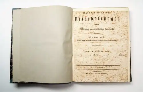 Buch: Naturgeschichtliche Unterhaltungen 2 - Vögel, ca. 1800, Carl Fr. Stuckart