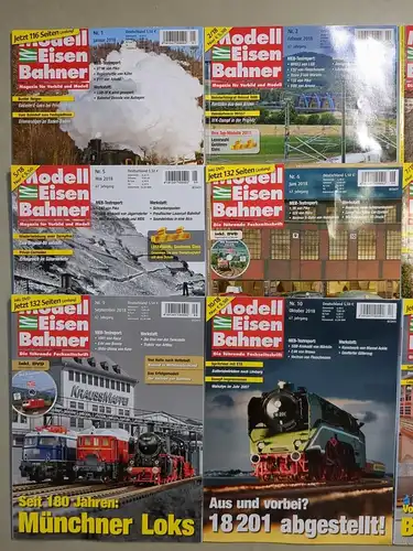 Modelleisenbahner 2018, Heft 1-12, Verlagsgruppe Bahn, Zeitschrift, Modellbau