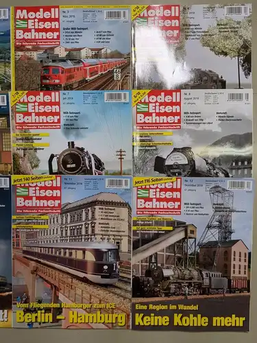 Modelleisenbahner 2018, Heft 1-12, Verlagsgruppe Bahn, Zeitschrift, Modellbau