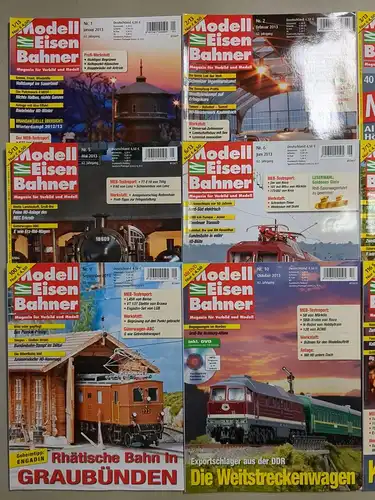 Modelleisenbahner 2013, Heft 1-12, Verlagsgruppe Bahn, Zeitschrift, Modellbau