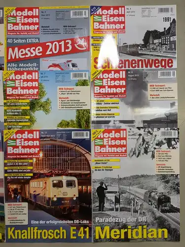 Modelleisenbahner 2013, Heft 1-12, Verlagsgruppe Bahn, Zeitschrift, Modellbau