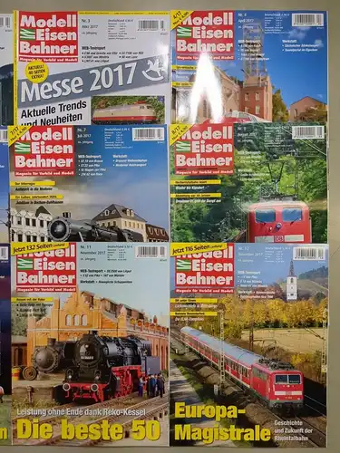 Modelleisenbahner 2017, Heft 1-12, Verlagsgruppe Bahn, Zeitschrift, Modellbau