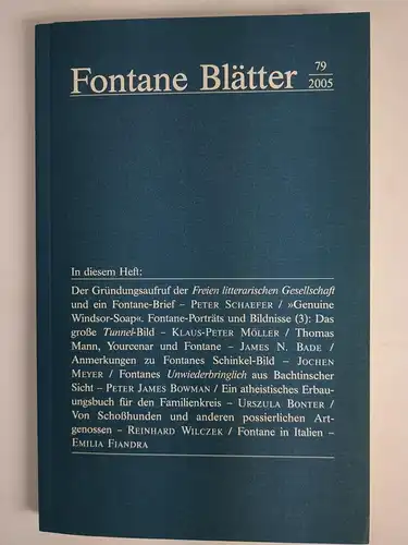 Fontane Blätter Nr. 79-107 + Mitteilungen der Fontane Gesellschaft Nr. 47/55/56