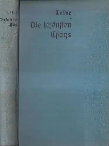 Buch: Die schönsten Essays von Taine. Albert Langen Verlag, ca. 1924