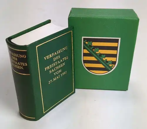 Buch: Verfassung des Freistaates Sachsen vom 27. Mai 1992, Miniaturbuchverlag