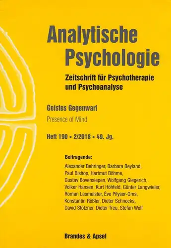 Analytische Psychologie Heft 190, 2/2018, Löwe / Wolf, Brandes & Apsel, wie neu