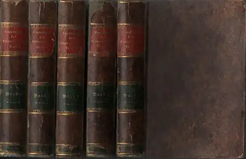 Buch: Die Gegenwart, Brockhaus. 5 Bände, 1848 ff, F.A. Brockhaus