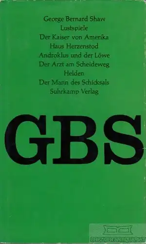 Buch: Lustspiele, Shaw, George Bernard. 1967, Suhrkamp Verlag, gebraucht, gut