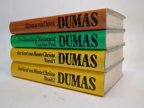 4 Bücher Alexandre Dumas: Olympia von Cleves; Der Graf von Monte Christo, 4 Bde