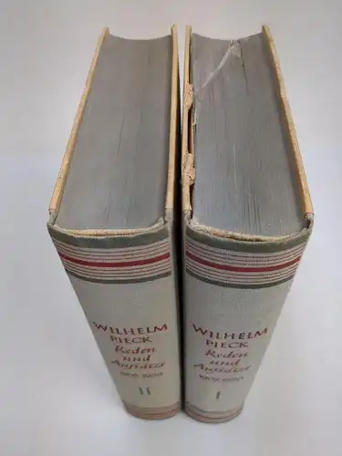 Buch: Wilhelm Pieck - Reden und Aufsätze I + II, 1950m, Dietz, 2 Bände