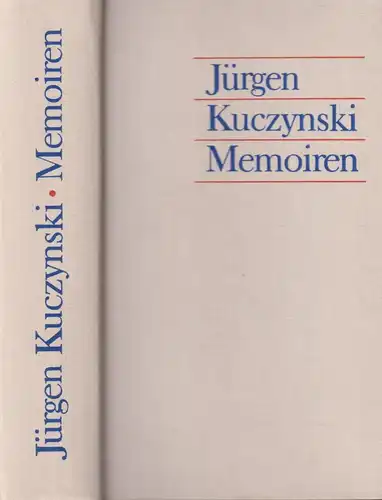 Buch: Memoiren, Kuczynski, Jürgen. 1973, Aufbau-Verlag, gebraucht, gut