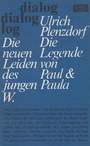 Buch: Die Legende von Paul & Paula. Die neuen Leiden des jungen W, Plenzdorf