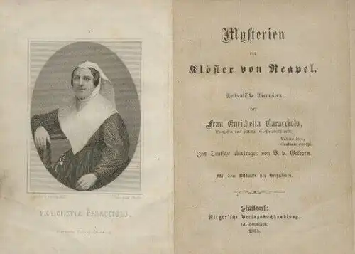 Buch: Mysterien der Klöster von Neapel, Caracciolo, Enrichetta. 1865