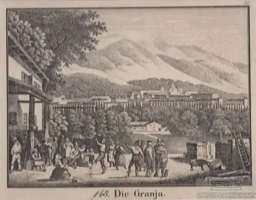 148. Die Granja. Original-Lithographie. Grafik mit... Hellfarth (Hrsg.). 1829