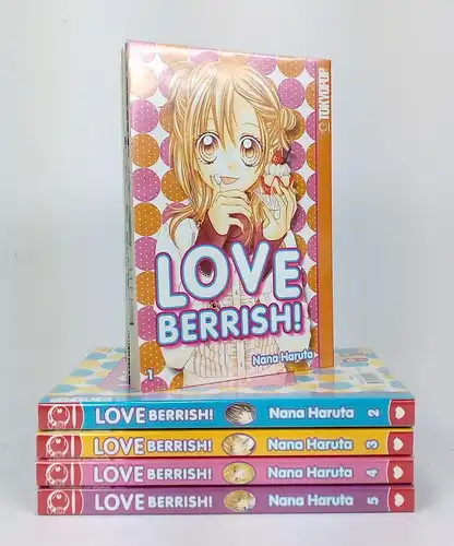 5 Mangas: Love Berrish Nr. 1-5, Haruta, Nana, Tokyopop, gebraucht, sehr gut