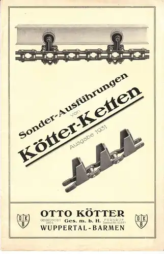 Buch: Sonder-Ausführungen von Kötter-Ketten, Ausgabe 1931. 1931, gebraucht, gut