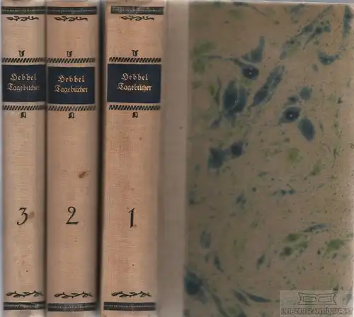 Buch: Hebbels Tagebücher in drei Bänden, Hebbel, Christian Friedrich. 3 Bände
