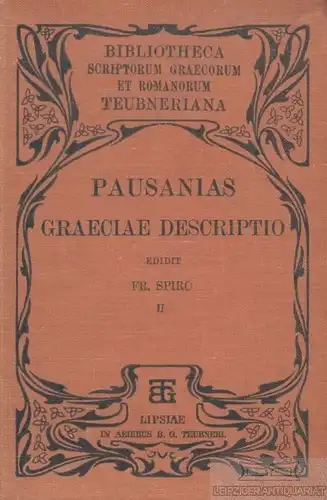 Buch: Pausaniae Graeciae Descriptio - Volumen Tertium, Libros V... Pausanias