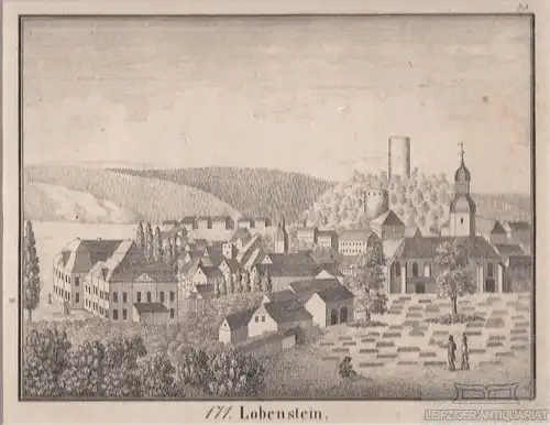 171. Lobenstein. Original-Lithographie. Grafik mit... Hellfarth (Hrsg.). 1829