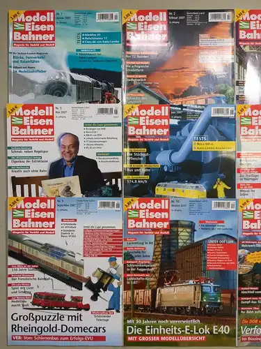 Modelleisenbahner 2007, Heft 1-12, Verlagsgruppe Bahn, Zeitschrift, Modellbau