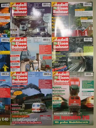 Modelleisenbahner 2007, Heft 1-12, Verlagsgruppe Bahn, Zeitschrift, Modellbau