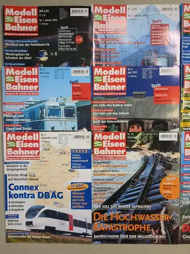 Modelleisenbahner 2002, Heft 1-12, Verlagsgruppe Bahn, Zeitschrift, Modellbau