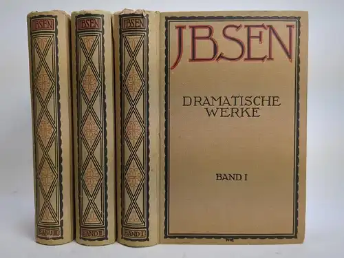 Buch: Dramatische Werke, Henrik Ibsen, 1920, Knaur, 3 Bände, gebraucht, gut
