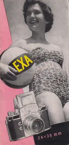 Prospekt: EXA 24 x 36 mm, IHAGEE, Kamera, Objektiv, 1958, Fotografie
