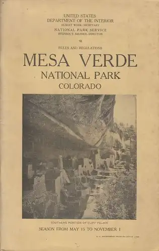 Buch: Mesa Verde National Park , Colorado, Work, Hubert / Mather, Stephen T