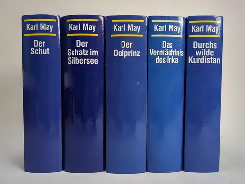 5 Bücher Karl May: Schut, Schatz im Silbersee, Oelprinz, Inka, Kurdistan