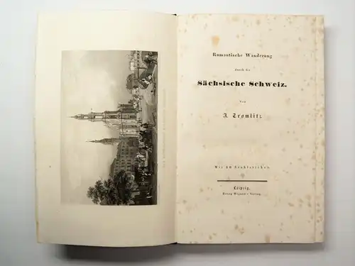 Buch: Romantische Wanderung durch die Sächsische Schweiz, Witzleben. Ca. 1840