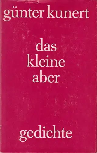 Buch: Das kleine Aber, Gedichte. Kunert, Günter, 1975, Aufbau Verlag
