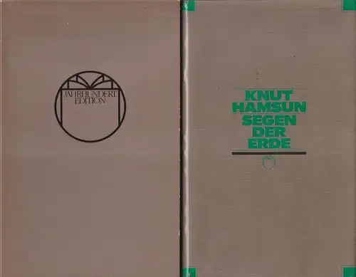 Buch: Segen der Erde, Hamsun, Knut. Ca. 1995, Bertelsmann, Jahrhundert-Edition