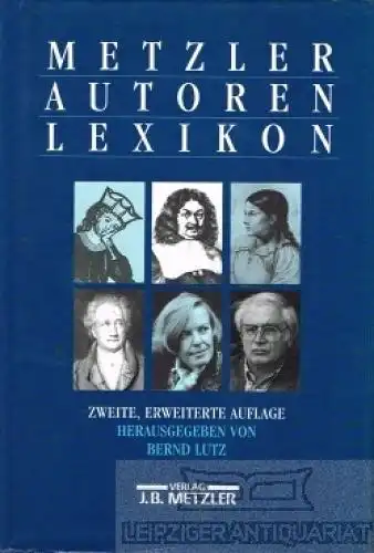 Buch: Metzler-Autoren-Lexikon, Lutz, Bernd. 1994, Verlag J.B.Metzler