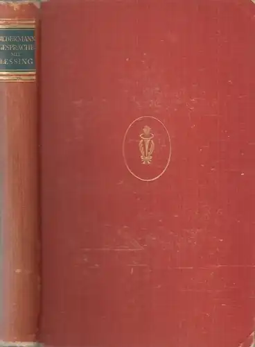 Buch: Gotthold Ephraim Lessings Gespräche, Biederman, F. F. v., 1924, Propyläen