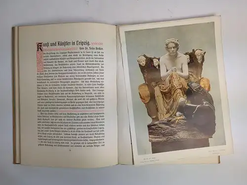 Buch: Leipzig im Jahre 1904, mit Exlibris von Alphons Dürr, gez. Lina Burger