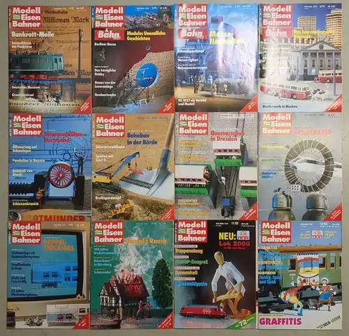 Modelleisenbahner 1992, Heft 1-12, T&M, Zeitschrift, Modelleisenbahn, Modellbau