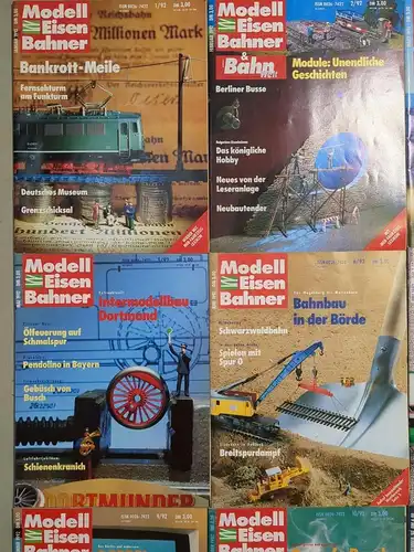 Modelleisenbahner 1992, Heft 1-12, T&M, Zeitschrift, Modelleisenbahn, Modellbau