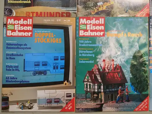 Modelleisenbahner 1992, Heft 1-12, T&M, Zeitschrift, Modelleisenbahn, Modellbau