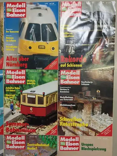 Modelleisenbahner 1991, Heft 1-12, T&M, Zeitschrift, Modelleisenbahn, Modellbau
