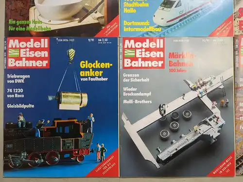 Modelleisenbahner 1991, Heft 1-12, T&M, Zeitschrift, Modelleisenbahn, Modellbau