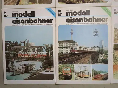 Modelleisenbahner 1987, Heft 1-12, transpress, Zeitschrift, Modelleisenbahn