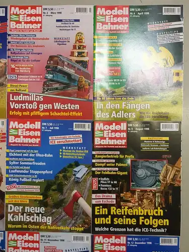 Modelleisenbahner 1998, Heft 1-12, Zeitschrift, Modelleisenbahn, Modellbau