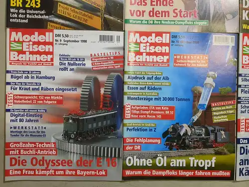 Modelleisenbahner 1998, Heft 1-12, Zeitschrift, Modelleisenbahn, Modellbau