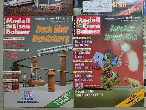 Modelleisenbahner 1993, Heft 1-12, T&M, Zeitschrift, Modelleisenbahn, Modellbau