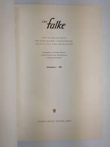 11 Bücher Der Falke, Jahrgänge 1958/1959, 1970, 1972-1979, 1984-1986, Urania